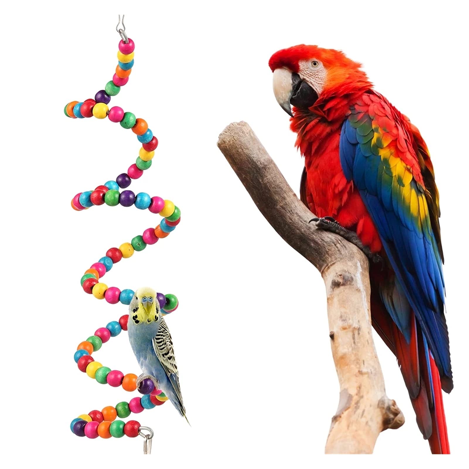 Zabawki dla ptaków 10 paczek Bird Huśtawka Zabawki do żucia Parrot Hammock Bell Zabawki Papuga Klatka Zabawki Ptak Pierście z koralikami z drewna Wiszące dla małych paraketów