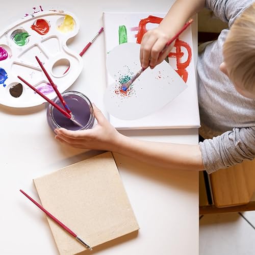 Miniatura 2 de Ciieeo Tablero de pintura al óleo, tablero de pintura al óleo, tablero redondo de lienzo, panel de lienzo para principiantes, pinturas acrílicas al