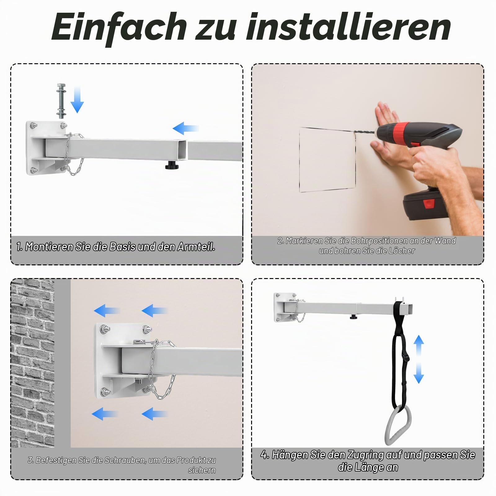 Trapezstange Galgen für Bett, Betttrapez für ältere Menschen, Wandmontage Mobiler Freihstehender Bettgalgen mit Triangelgriff, Bettgalgen Bettlift für ältere Bettaufrichter bis 80 kg