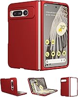Vista 12 de Eastcoo Funda delgada de cuero para Pixel 9 Pro Fold (2024), [protector de pantalla integrado] soporte de carga inalámbrica, funda protectora