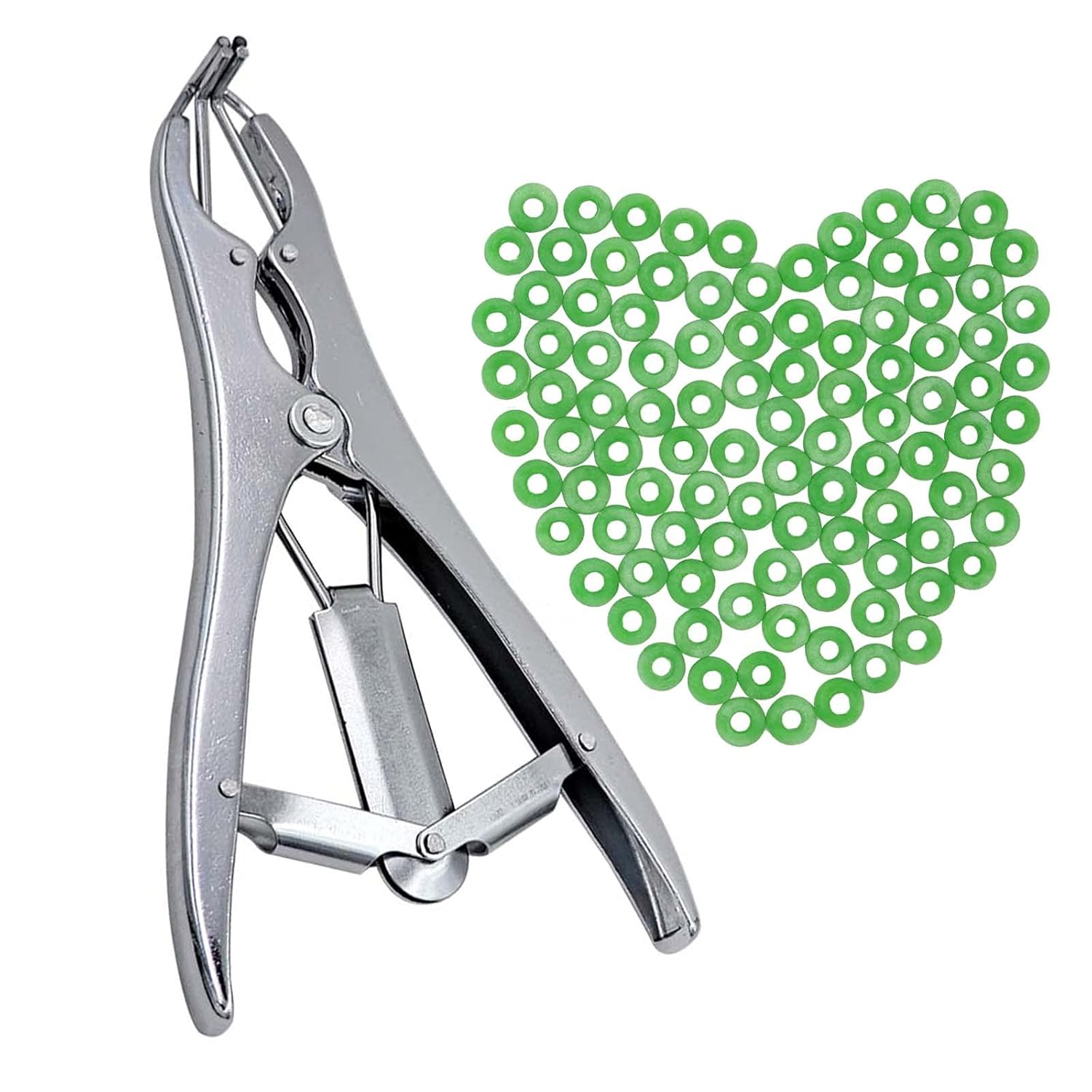 MACGOAL Castration Tool and 100 Pieces Rubber Bands Castrator Bander