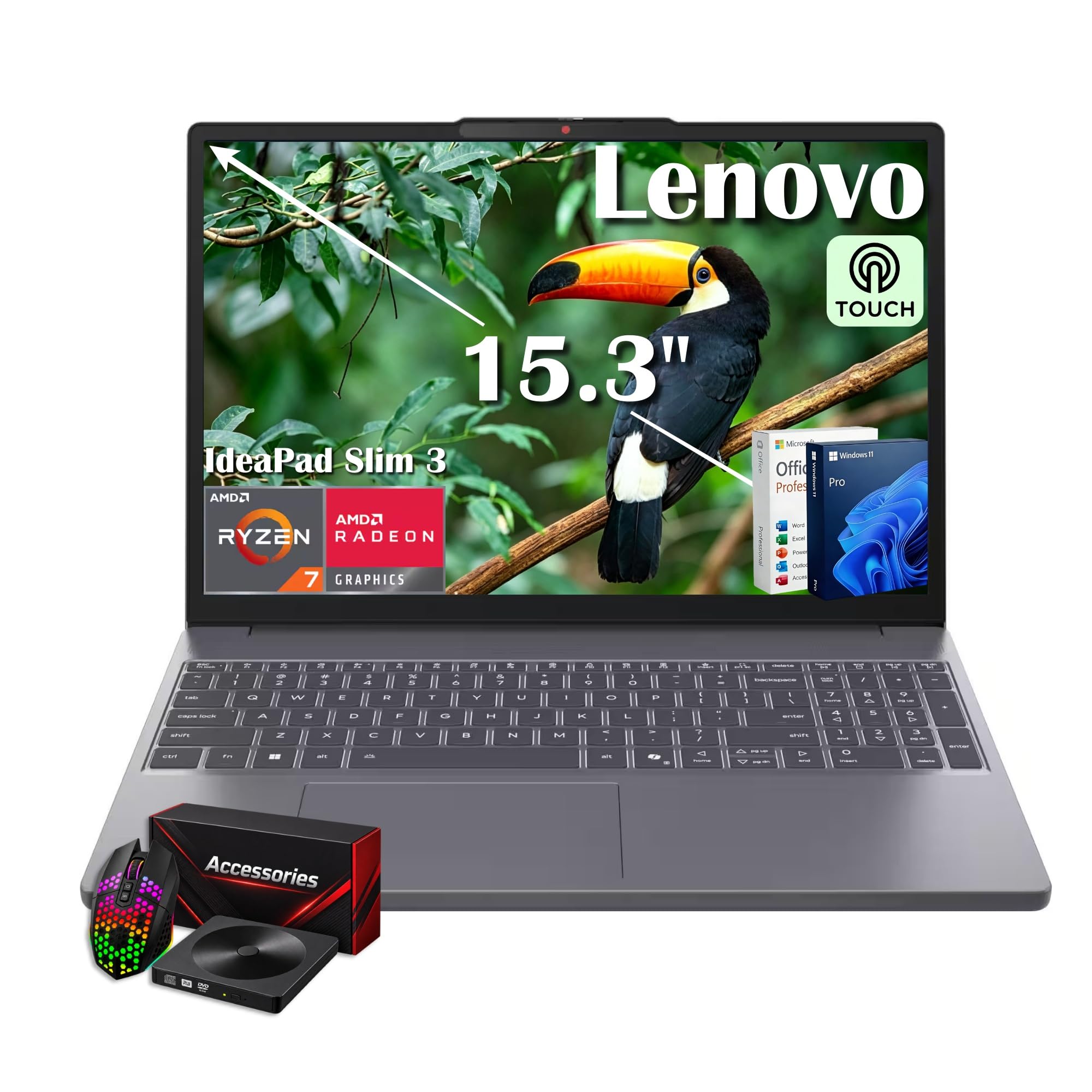 【Ryzen7／512GB SSD／Office】Lenovo IdeaPad Amazon.com: Lenovo IdeaPad Slim 3 15.3