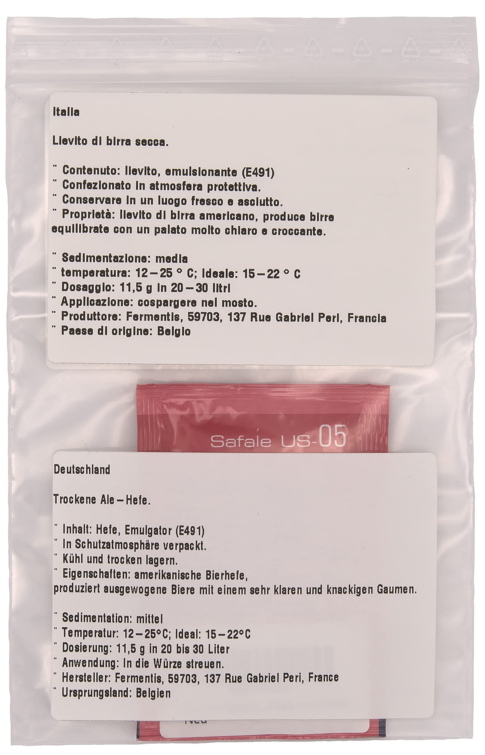 Fermentis lievito di birra US-05 W 34/70 S-33 S-23 ad alta fermentazione a bassa fermentazione (US-05)