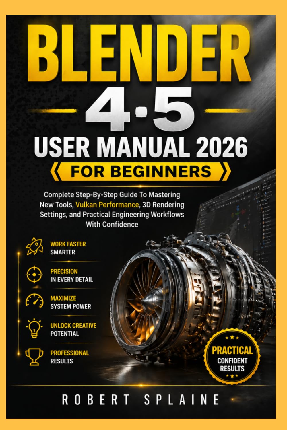 BLENDER 4.5 USER MANUAL 2026 FOR BEGINNERS: Complete Step-by-Step Guide To Mastering New Tools, Vulkan Performance, 3D Rendering Settings, and Practical Engineering Workflows With Confidence.