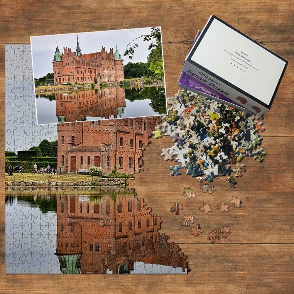 Denmark Egeskov Castle Odense Jigsaw Puzzle 1000 Piece Travel Souvenir Wooden