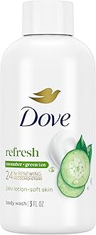 Dove Body Wash Refreshing Cucumber and Green Tea Refreshes Skin Cleanser That Effectively Washes Away Bacteria While Nourishing Your Skin 3 oz