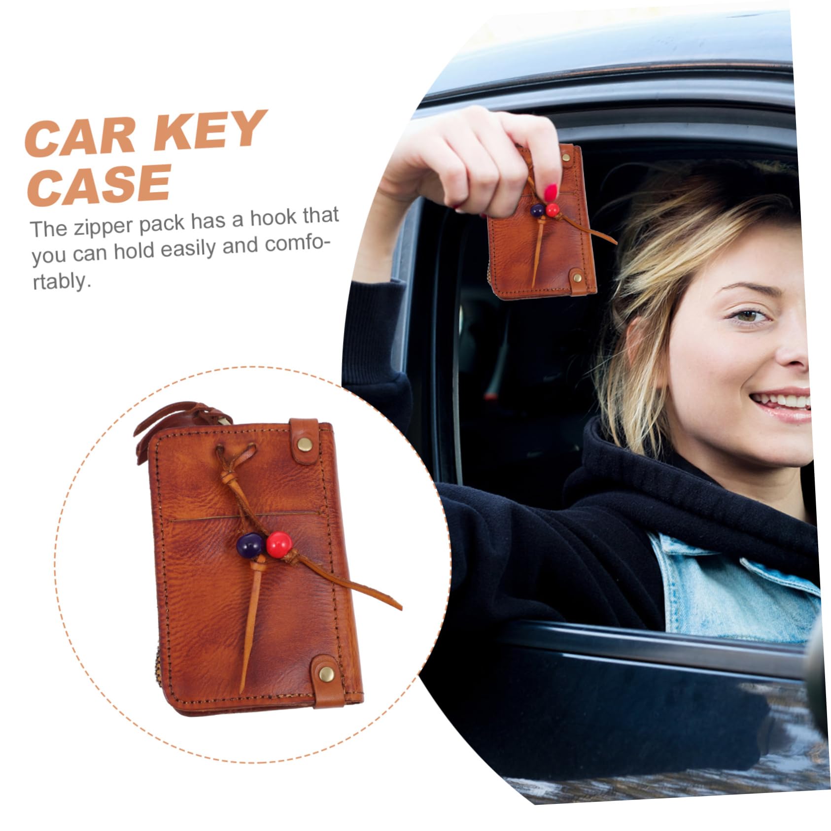 Mobestech 8 Piezas Caso Clave Bolsa De Licencia De Conducir Pu Llavero Cartera Llavero Para Hombres Llaveros Para Hombre Bolsa De Llaves Portátil Cartera Para Hombre De Licencia De