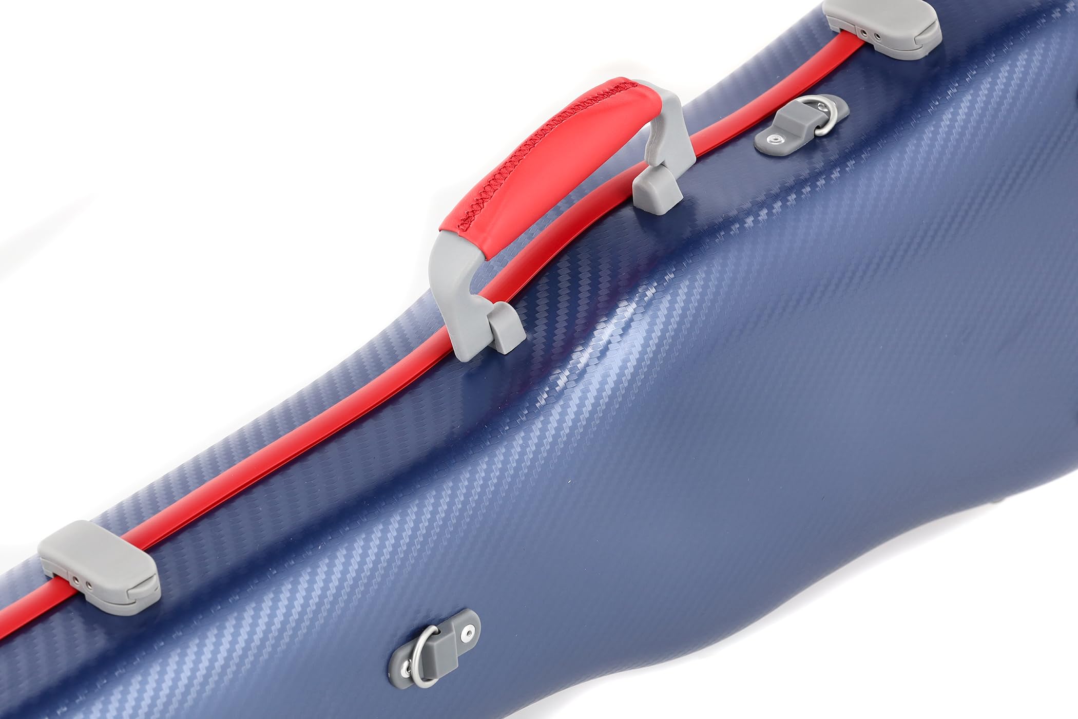 GEWA Custodia per violino FUN Series policarbonato 4/4-1/2 dimensione Blu/Rosso, interno nero, 2 cinghie zaino rimovibili, tasca accessori, sospensione imbottita, maniglia laterale aggiuntiva