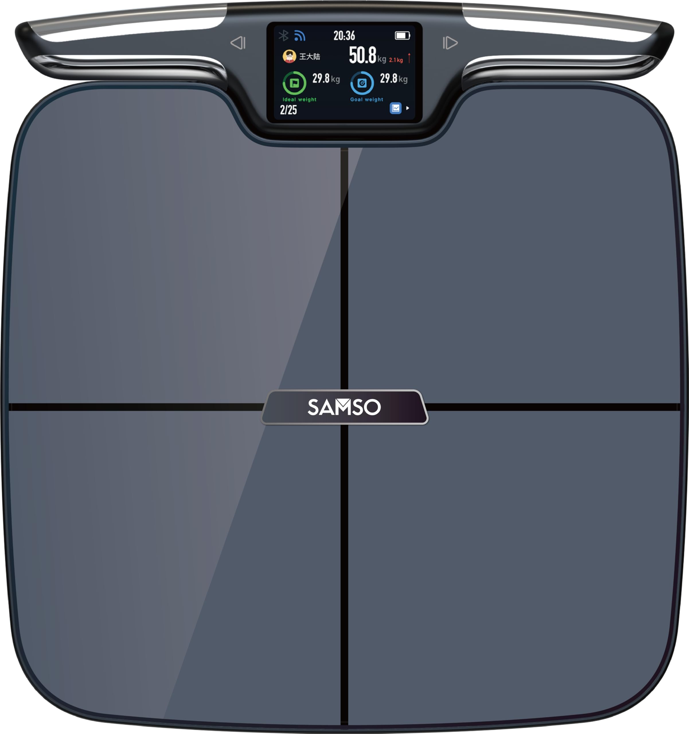 SAMSO Ultra Scan, Advanced 8 Electrode Smart Body Analyzer Scale with TFT Display, Bluetooth Connectivity, 56 Body Parameters, 1 Year Comprehensive Warranty