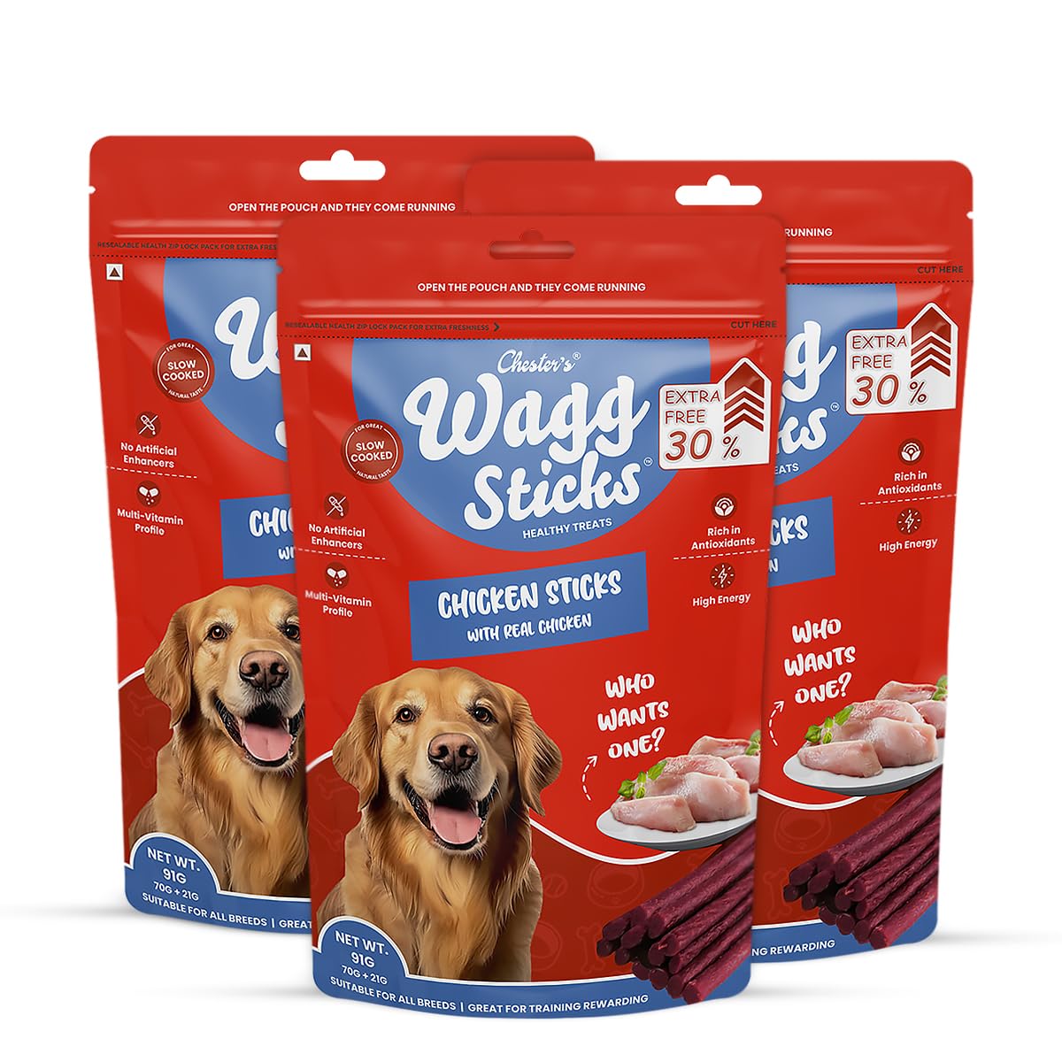 Wagg Sticks Chicken Sticks with Real Chicken Dog Treats for Training - Healthy Treat with High in Protien - 70 Grm - (Pack of 3) (B0D49QXS8B) Amazon Price History, Amazon Price Tracker