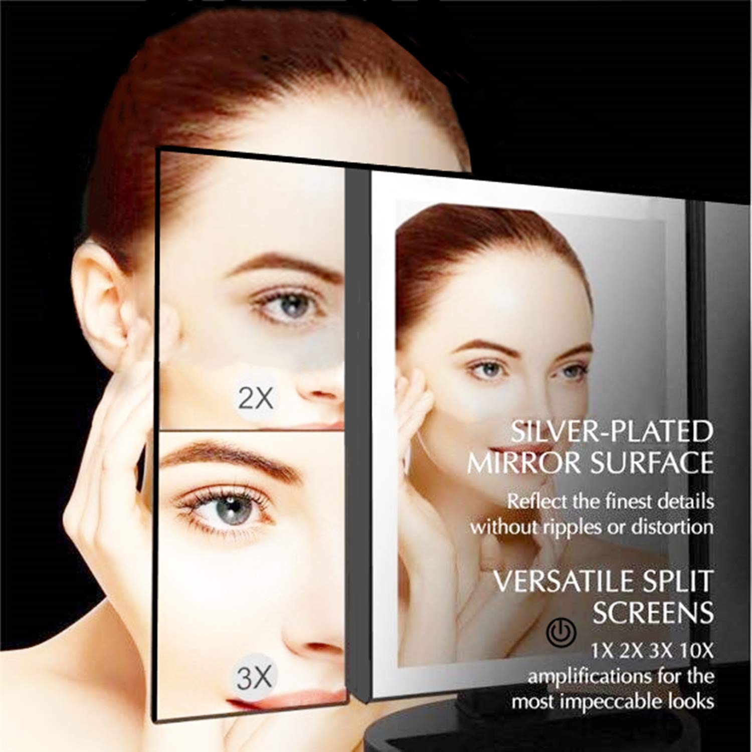 deweisn 36 LED Nature Daylight TriFold Lighted Vanity Makeup Mirror