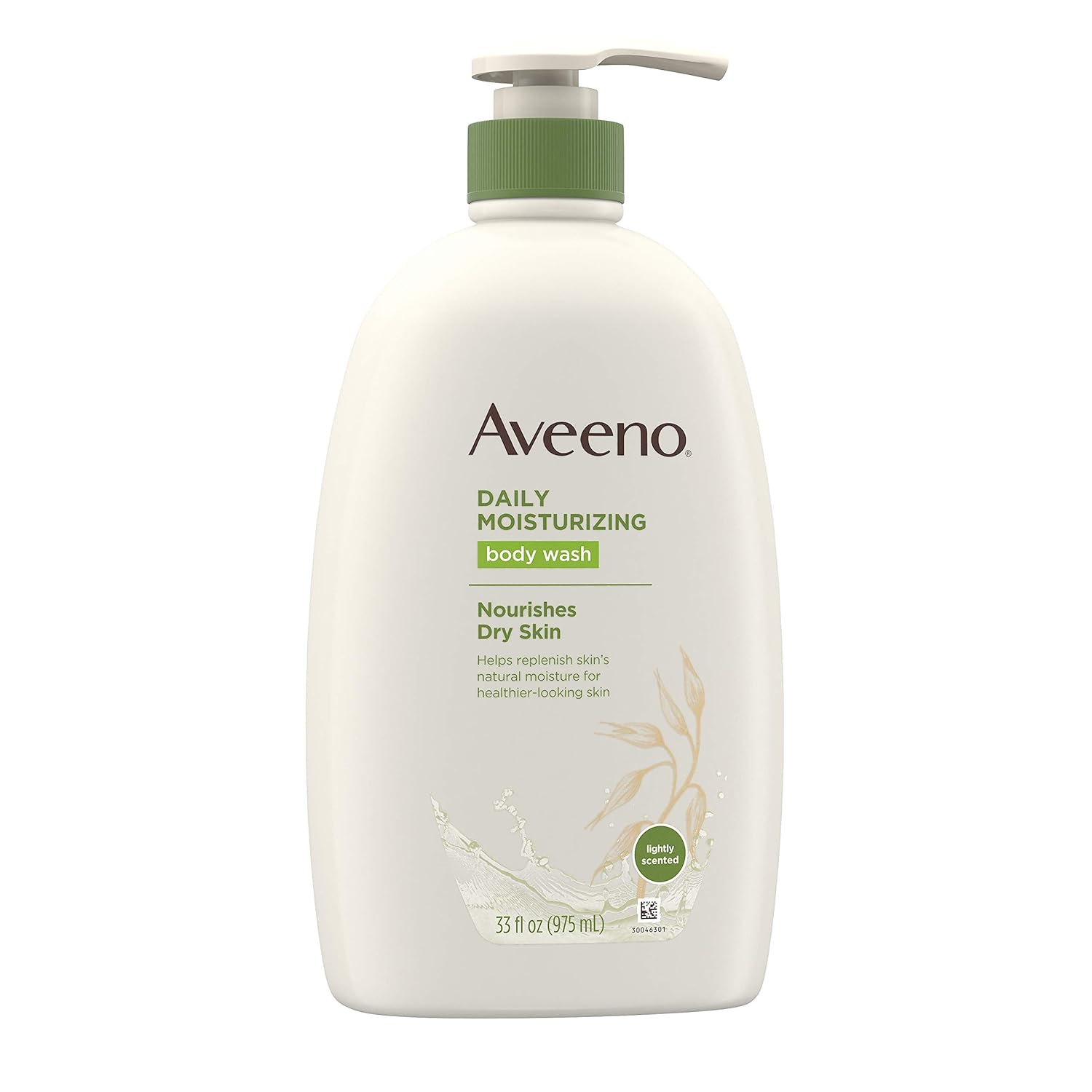 Aveeno Daily Moisturizing Body Wash with Soothing Oat, Creamy Shower Gel, Soap-Free and Dye-Free, Light Fragrance, 33 fl. oz (Pack of 6)