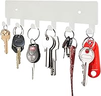 Vista 2 de GTK Soporte para Llaves de Pared, Ganchos para Llaves con 6 Ganchos, Soporte para Llaves Montado en la Pared para Pasillo, Estante para Llaves Blanco
