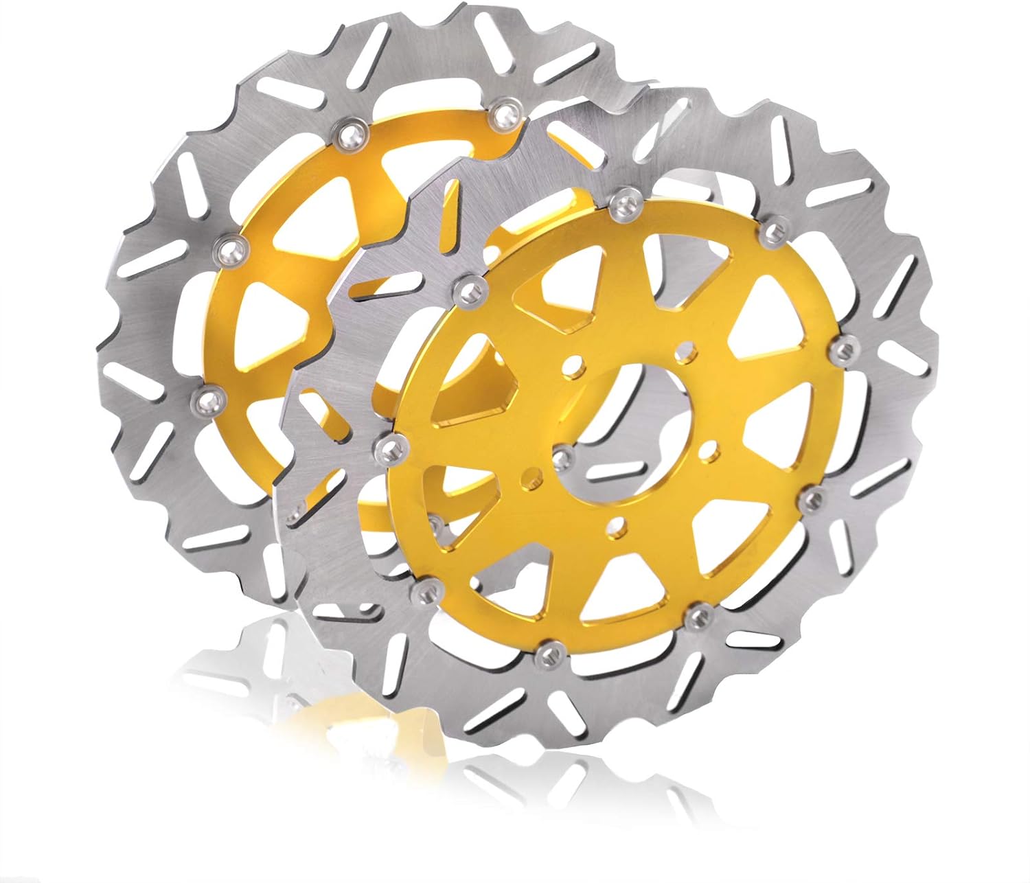 L+R Motorcycle Brake Disc Rotors Fit SUZUKI GSX600R GSXR600 GSXR 600 750 1000 GSX1300 1400 Golden