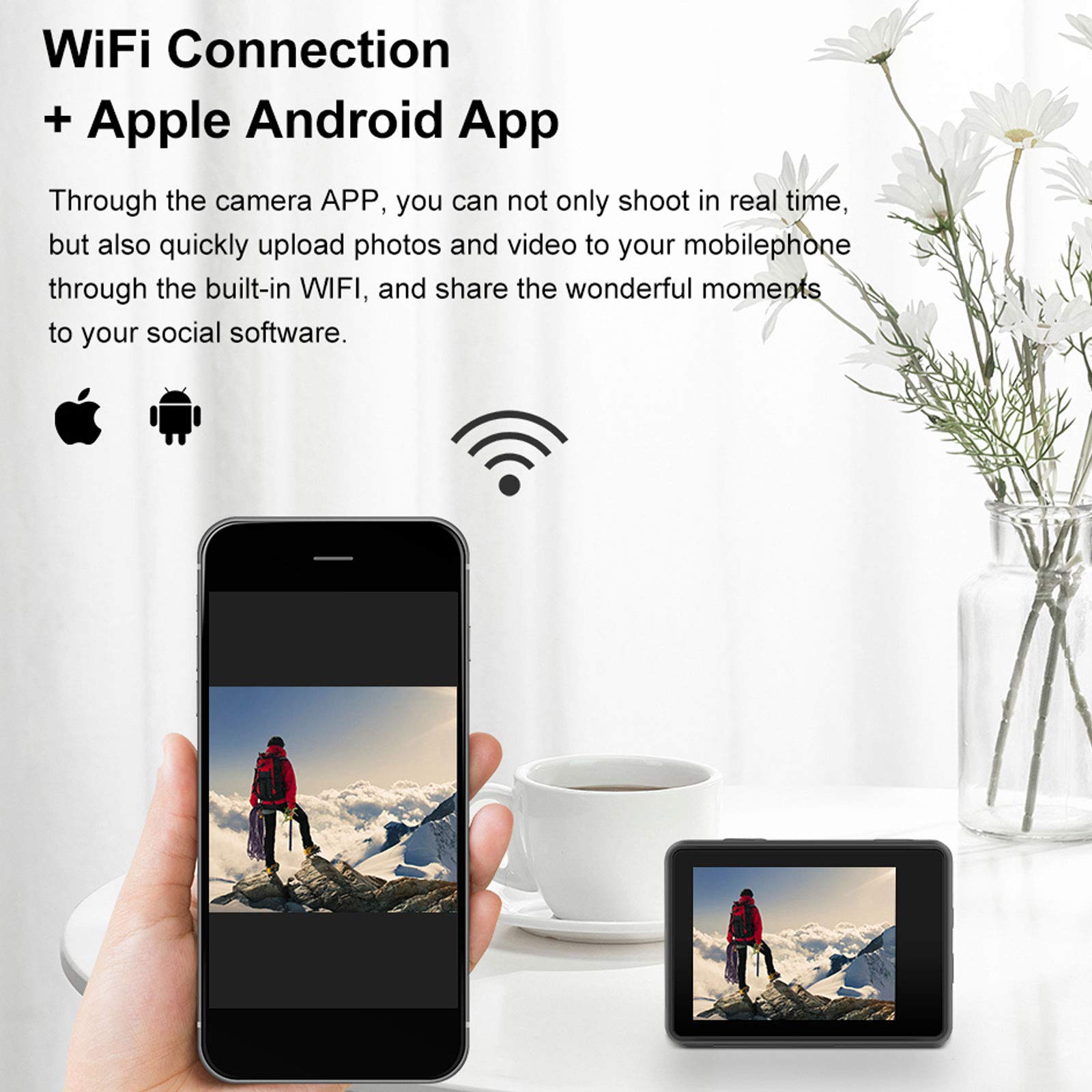 Fotocamera Subacquea Macchina Fotografica Subacquea Touch Screen con Doppio Schermo 4K Fotocamera Subacquea Digitale Impermeabile con Telecomando Wireless per 30 M Sott'Acqua