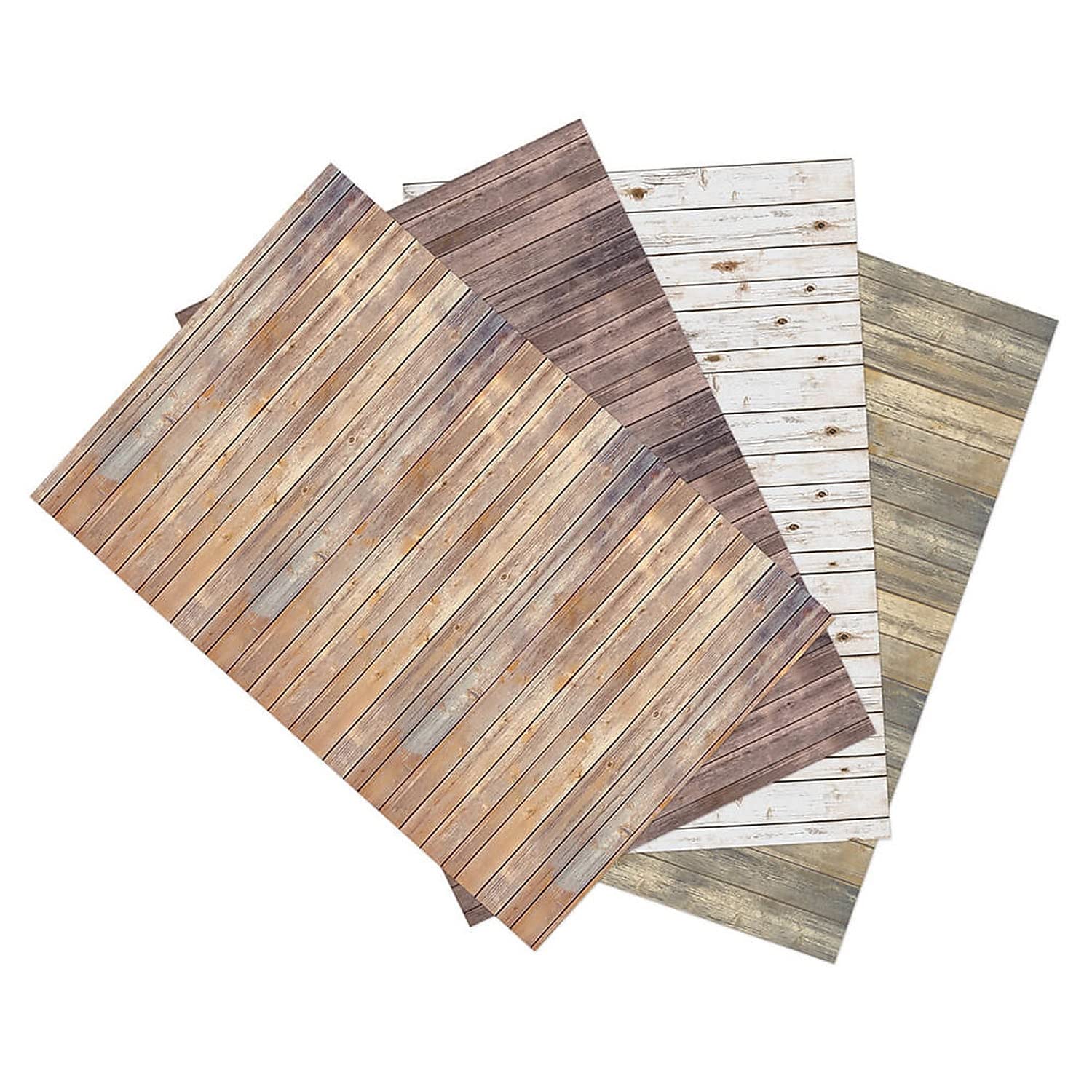 Creativity InspiredElla Bella Photography Backgrounds Backdrop Paper, Wood Assortment, 4 x 12 ft, Photo Studio