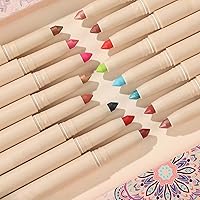 Vista 6 de Lápiz de sombra de ojos rosa mate, sombra de ojos impermeable de larga duración, resaltador hipoalergénico de alto pigmento, crea un aspecto de ojos