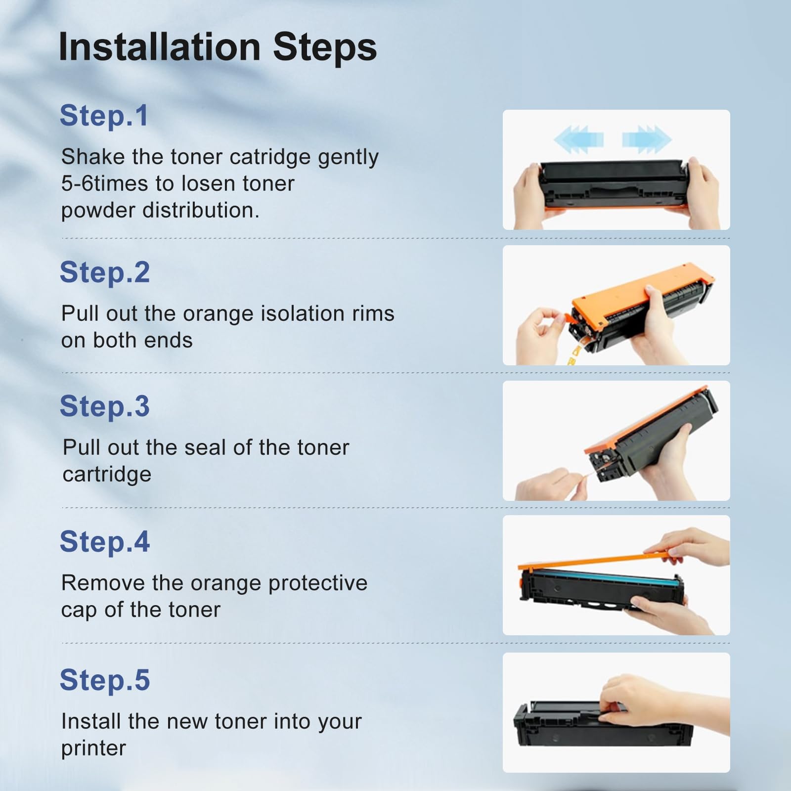 218A 218X Toner Replacement for HP 218A Toner Cartridges 4 Pack - W2180A 218X W2180X for 3301FDW Toner High Yield to use with HP Color Laserjet Pro MFP 3301FDW 3301CDW 3301SDW| 3201DW, NO CHIP(4 Pack)