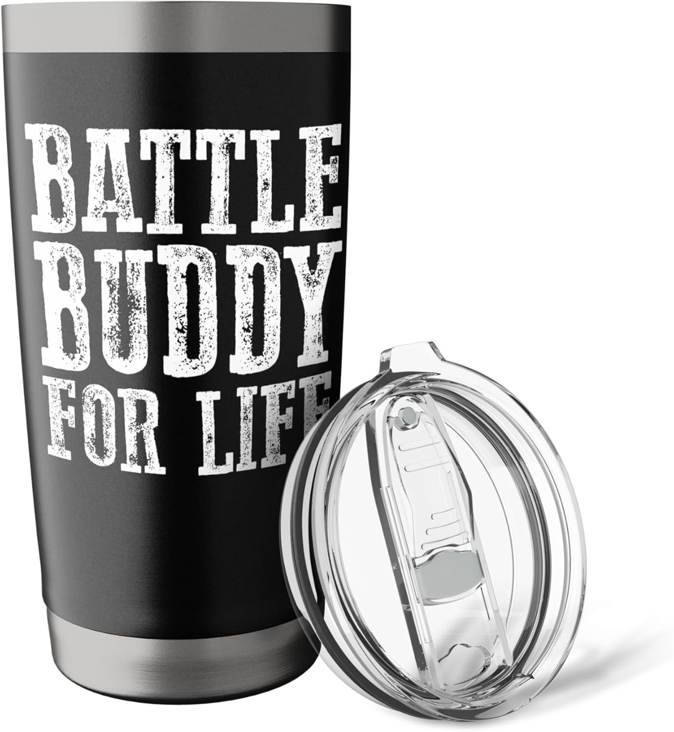 BATTLE BUDDIES FOR LIFE Proud Loyal Veteran Committed Stainless Steel Insulated Tumbler - Image 5