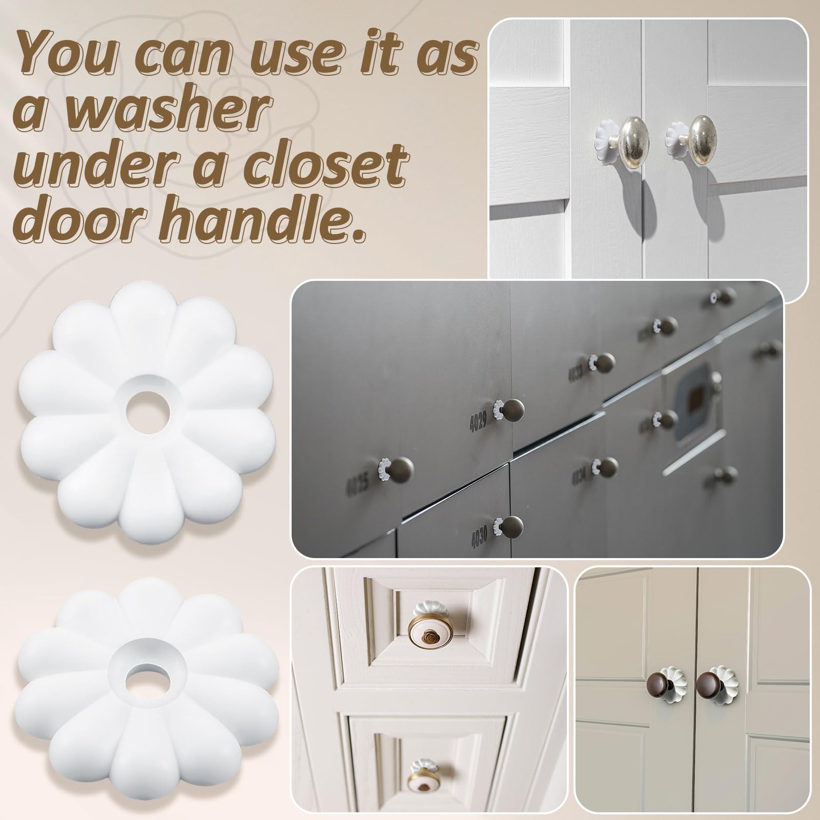 CroBlissful 30 Pack White Rosette Washers with Screw, Mobile RV Ceiling — Amazon image 3