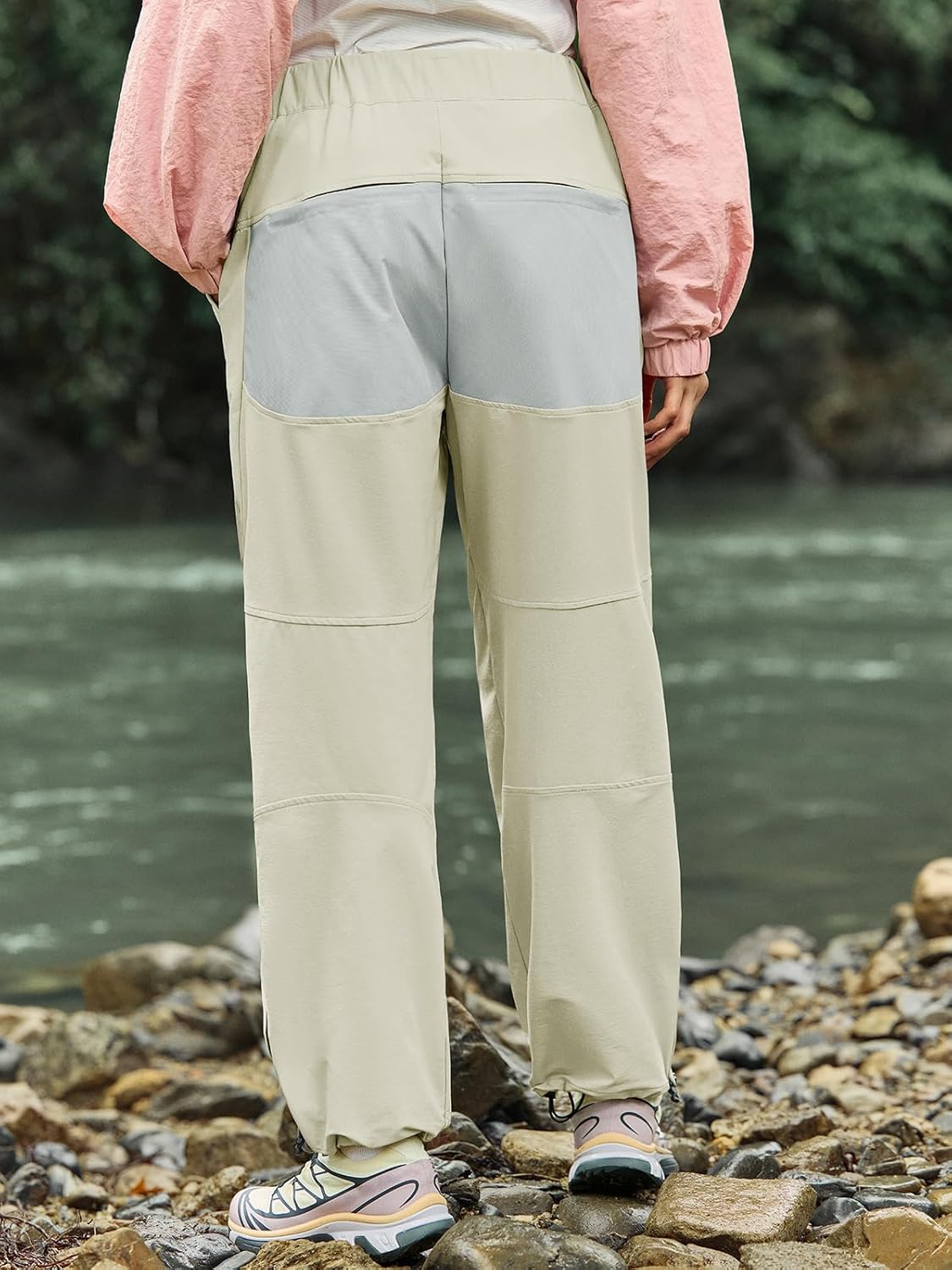 Yousify Women's Cargo Pants Quick Dry Waterproof Elastic Waist Hiking Pants Outdoor Travel Sweatpants Joggers - Image 4