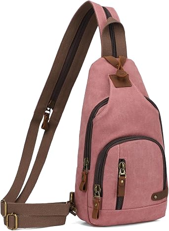 Canvas Sling Bag Crossbody Backpack Shoulder Casual Rucksack for Men Women