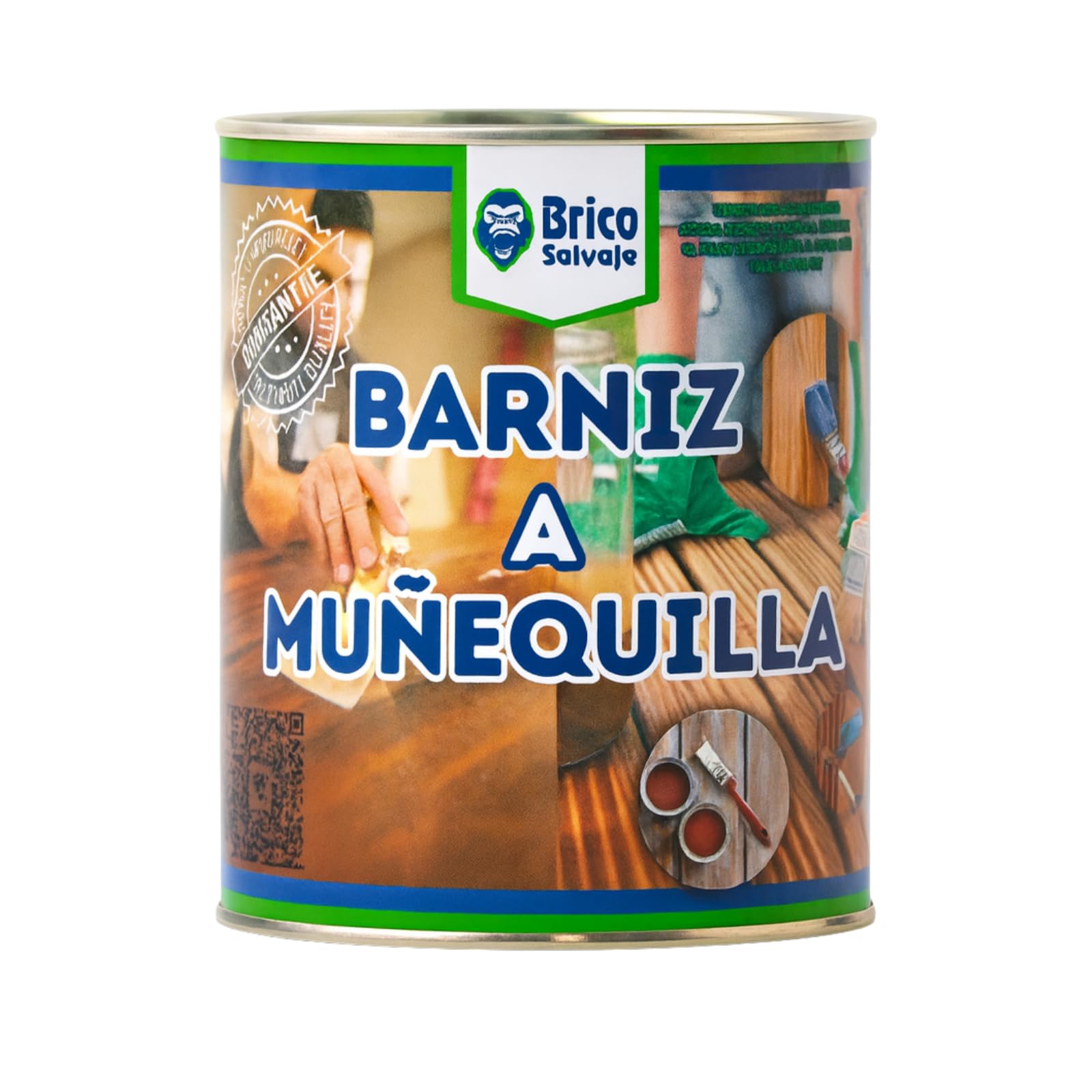 Barniz a Muñequilla para Madera, Goma Laca, Acabado Brillante, Protección, 100% Ecológico (Incoloro, 5 Litros)