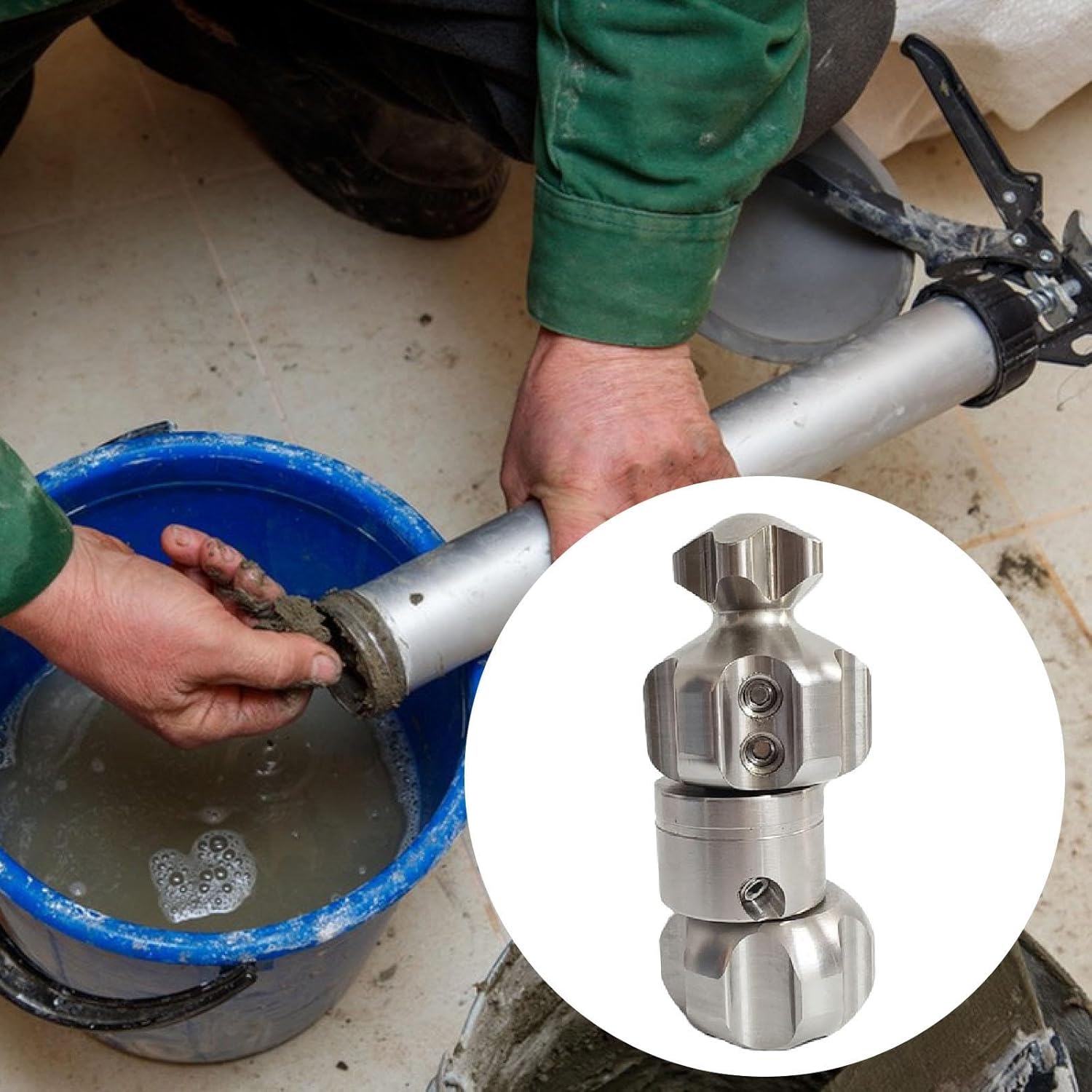 下水ジェッターノズル交換用 簡単設置 下水ジェッティングノズル 1/2インチ内ネジ, 50L以上150bar以下