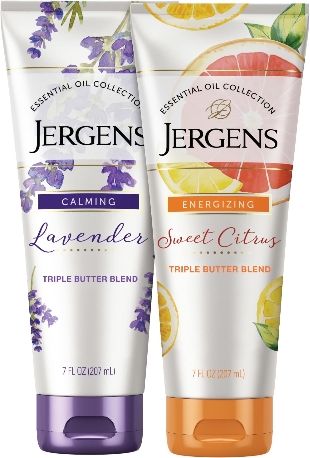 Body Butter Moisturizers, 7 fl oz 2PK, with Energizing Citrus and Calming Lavender, Softens and Soothes Dry Skin
