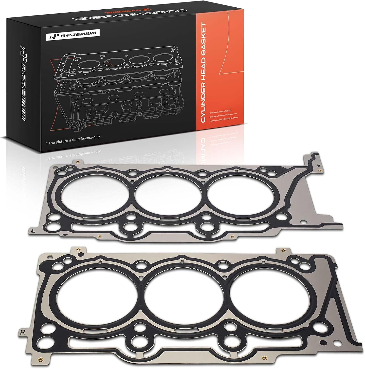 A-Premium V6 3.6L Left & Right Engine Cylinder Head Gasket Compatible with Jeep Grand Cherokee, Wrangler & Dodge Grand Caravan, Charger, Journey, Durango, Challenger & Chrysler Town & Country, 2-Pack