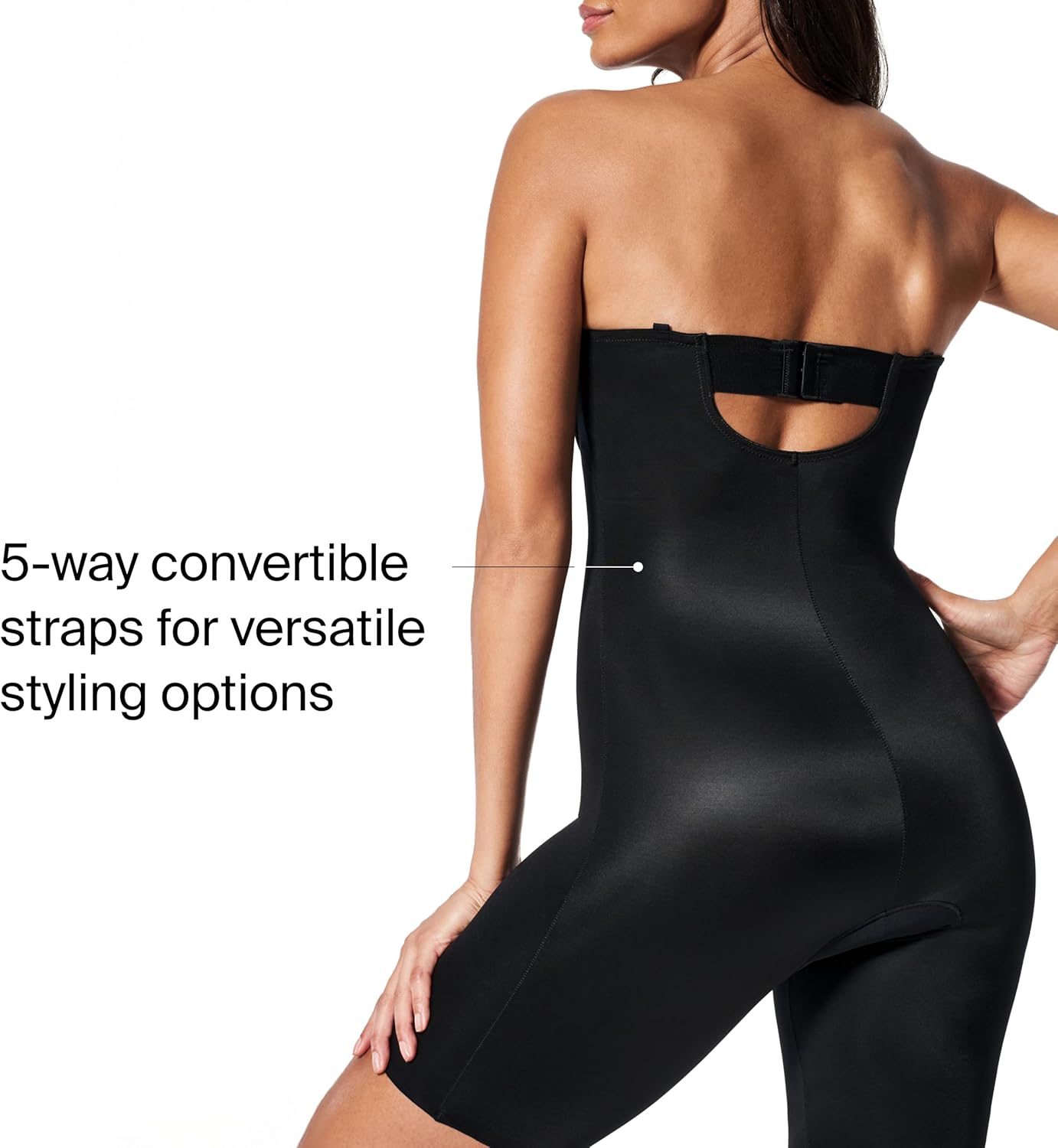 SPANX SPANXshape Suit Your Fancy Strapless Cupped Mid-Thigh Bodysuit
