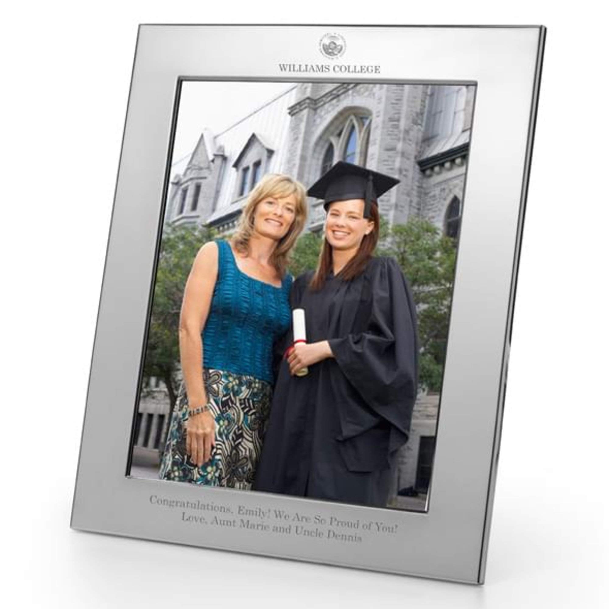 M. LA HART Williams College Polished Pewter 8x10 Picture Frame