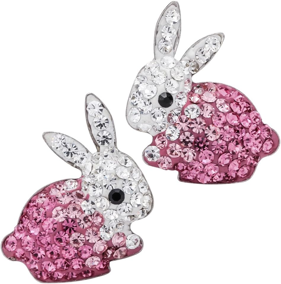 YACQ Women's Easter Stud Earrings, 925 Sterling Silver Hypoallergenic Jewelry