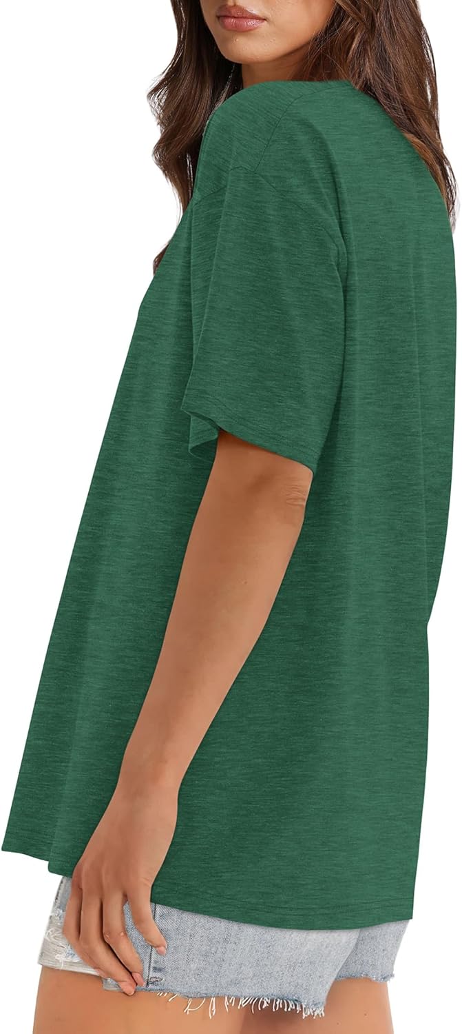 XIEERDUO Oversized T Shirts for Women Summer Short Sleeve Tops Loose Scook Neck - Image 4