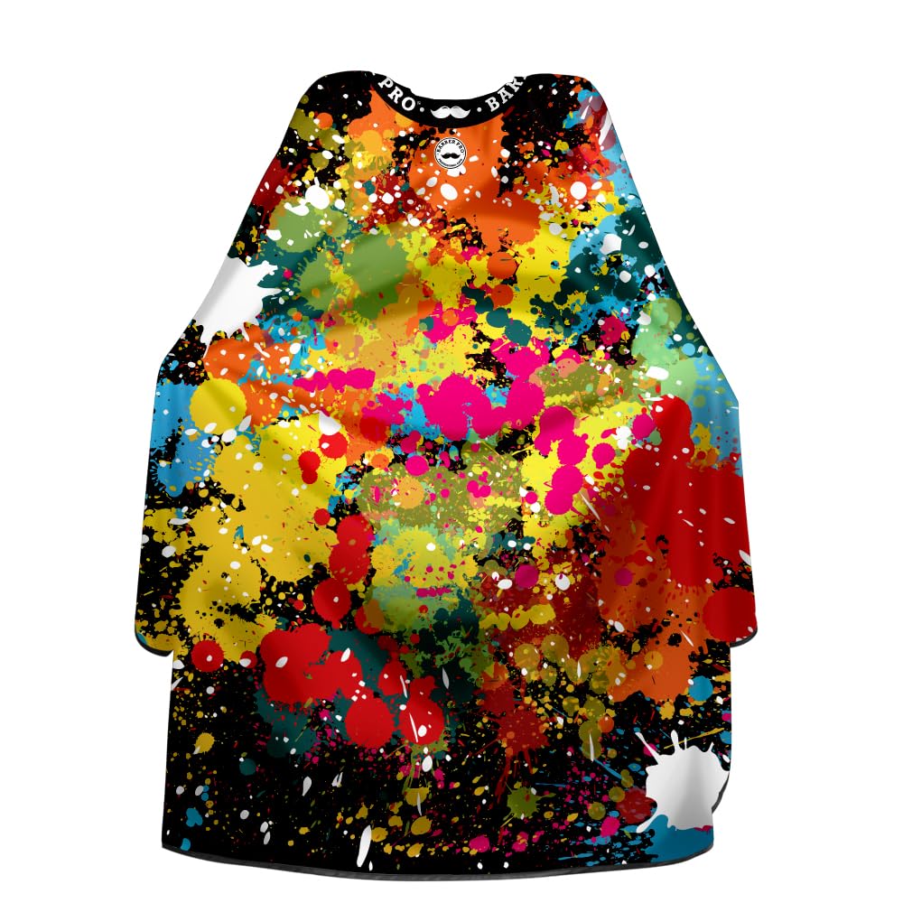 STYLANCE Capa de peluquería, capa para corte de pelo de longitud completa, toalla de peluquería profesional para peinado, corte y pelo que muere, multicolor, 145*165cm