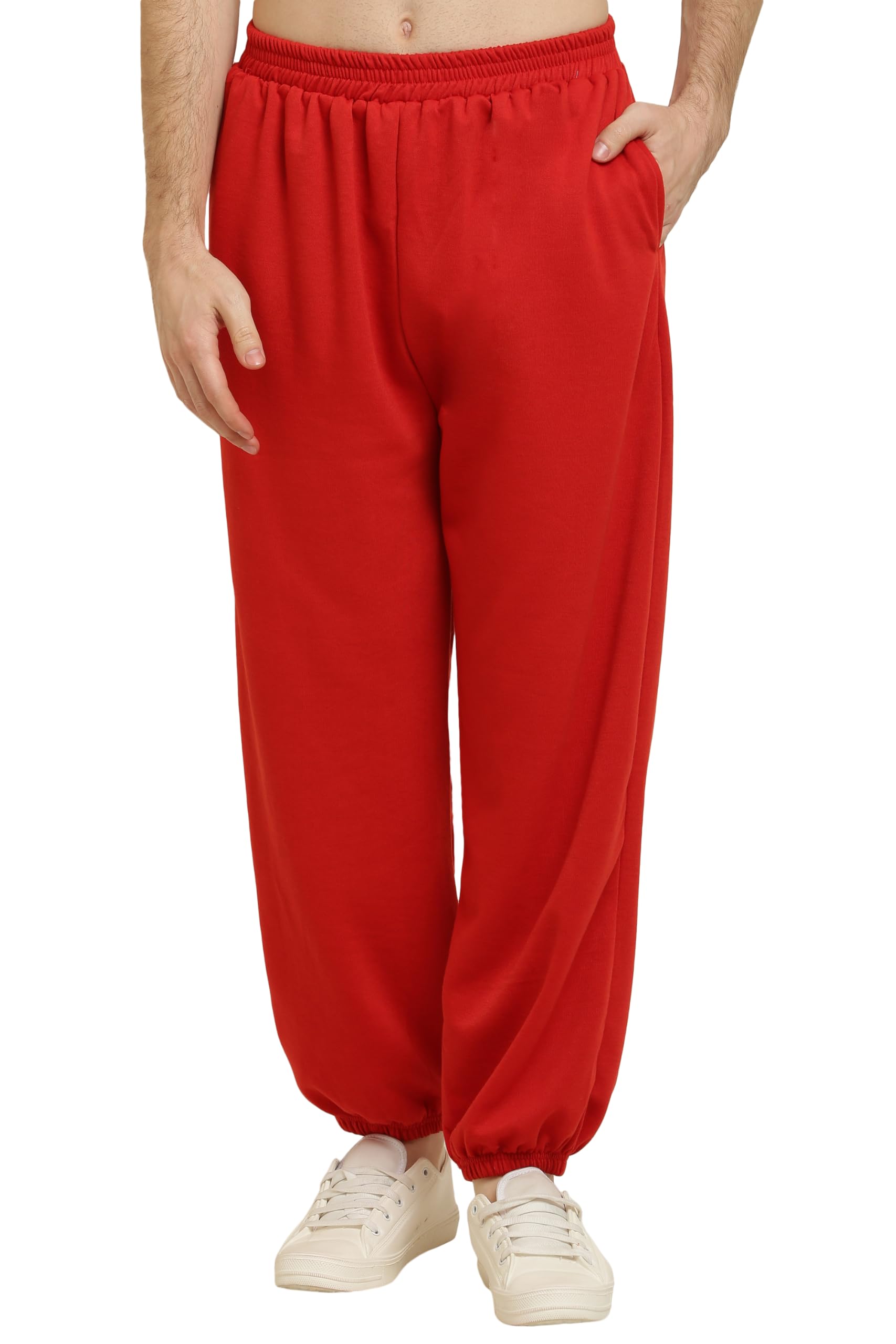 GLAMY Men's Soild Comfort Wear Loose Fit Fleece Warm Track Pants Lower || Small - 10XL || Regular & Plus Sizes ||-picture-36