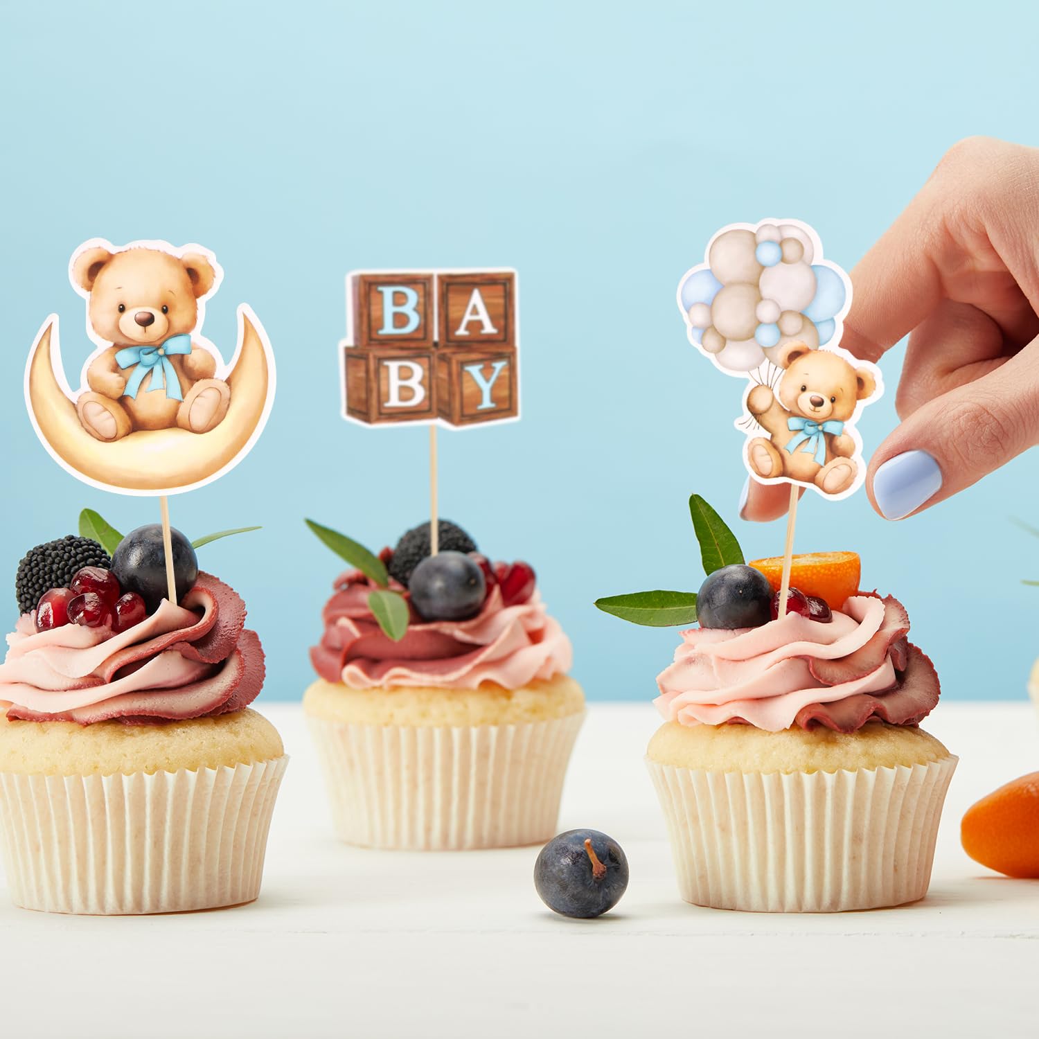 24 stuks beer cupcake toppers - bruine beer taart decoraties