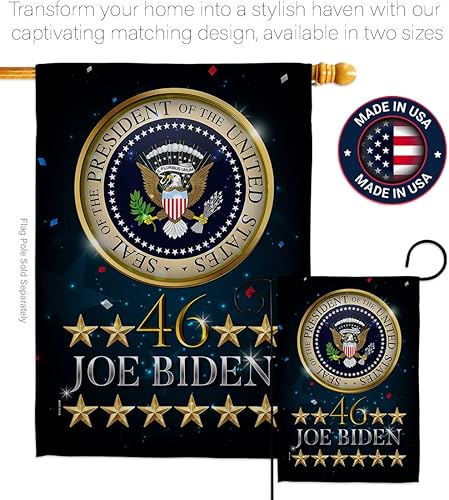 Miniatura 4 de Bandera de Biden Harris con bandera del presidente de Estados Unidos 46 de Estados Unidos, bandera de jardín con soporte de voto patriótico, fiesta
