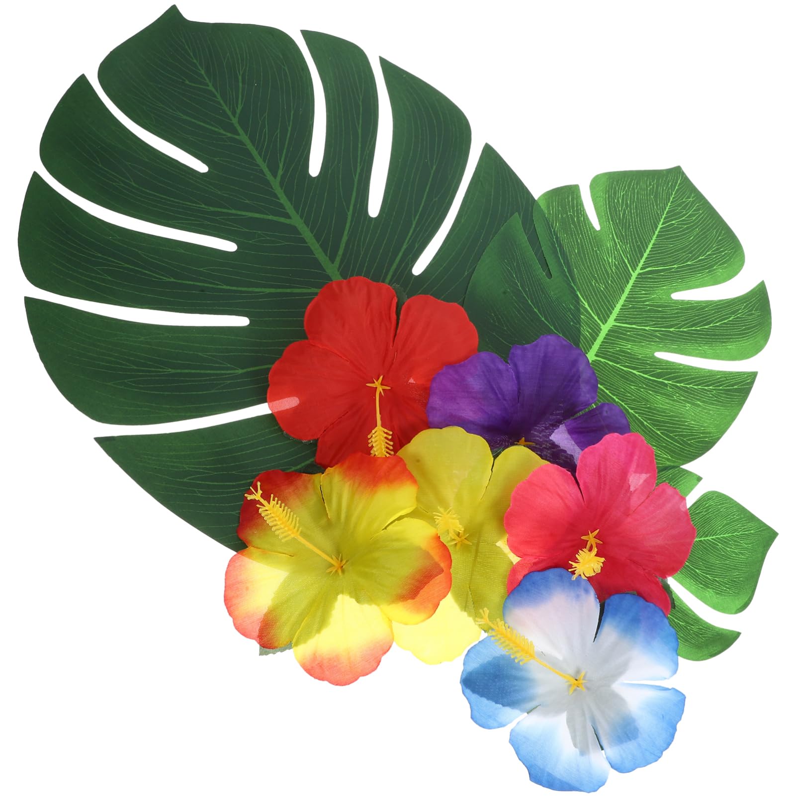 Set Decorazioni Tavolo Hawaiano Foglia Monstera Artificiale | Atmosfera Estiva, Poliestere, Mix And Match per Family Gatherings e Dining Table