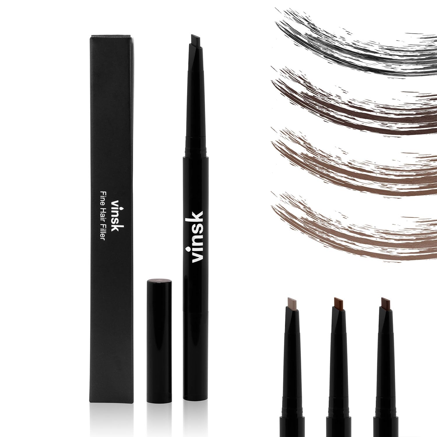 UNISEX Riempitivo per capelli fini l Prodotto 2 in 1 - riempitivo per barba e matita per sopracciglia l Ideale per riempire gli spazi vuoti nella barba o nelle sopracciglia