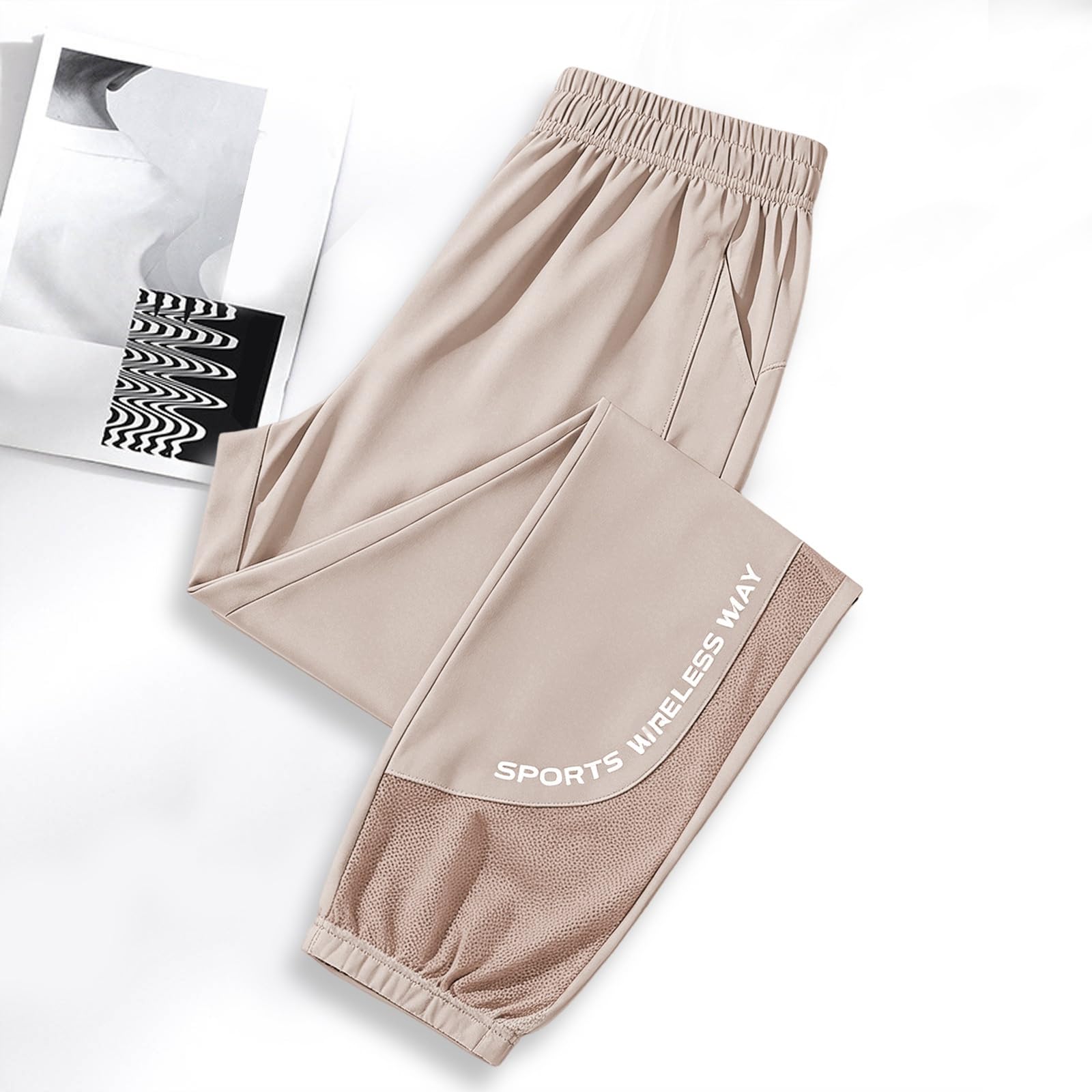 Genérico Pantalones Deportivos Casuales Infantiles con puños elásticos en los Tobillos, cómodos y prácticos para Jugar Espacios Exteriores