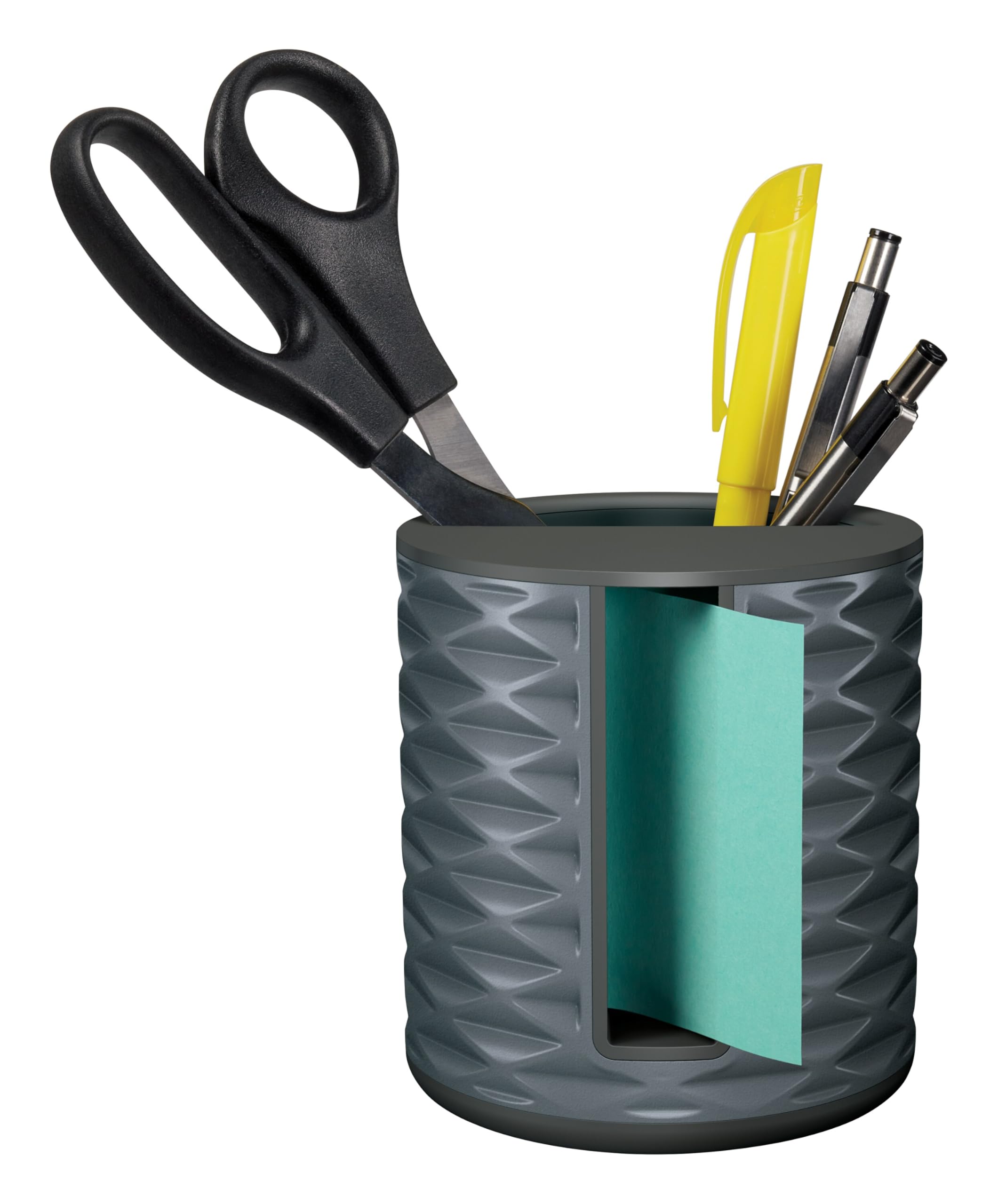 Post-it Notizspender, vertikal, schwarz mit grau (ABS-330-B) 7,6 x 7,6 cm