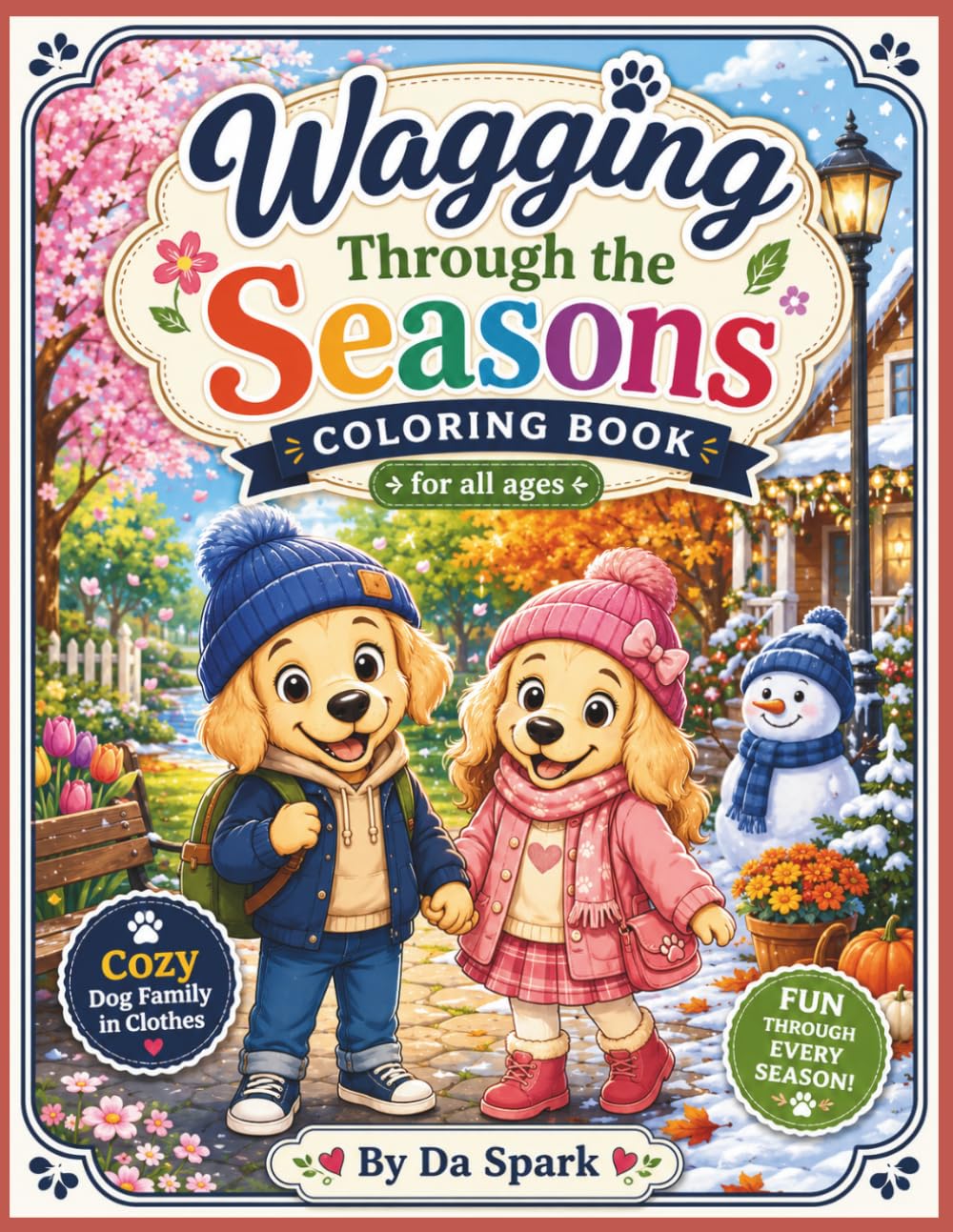 Wagging Through the Seasons Coloring Book