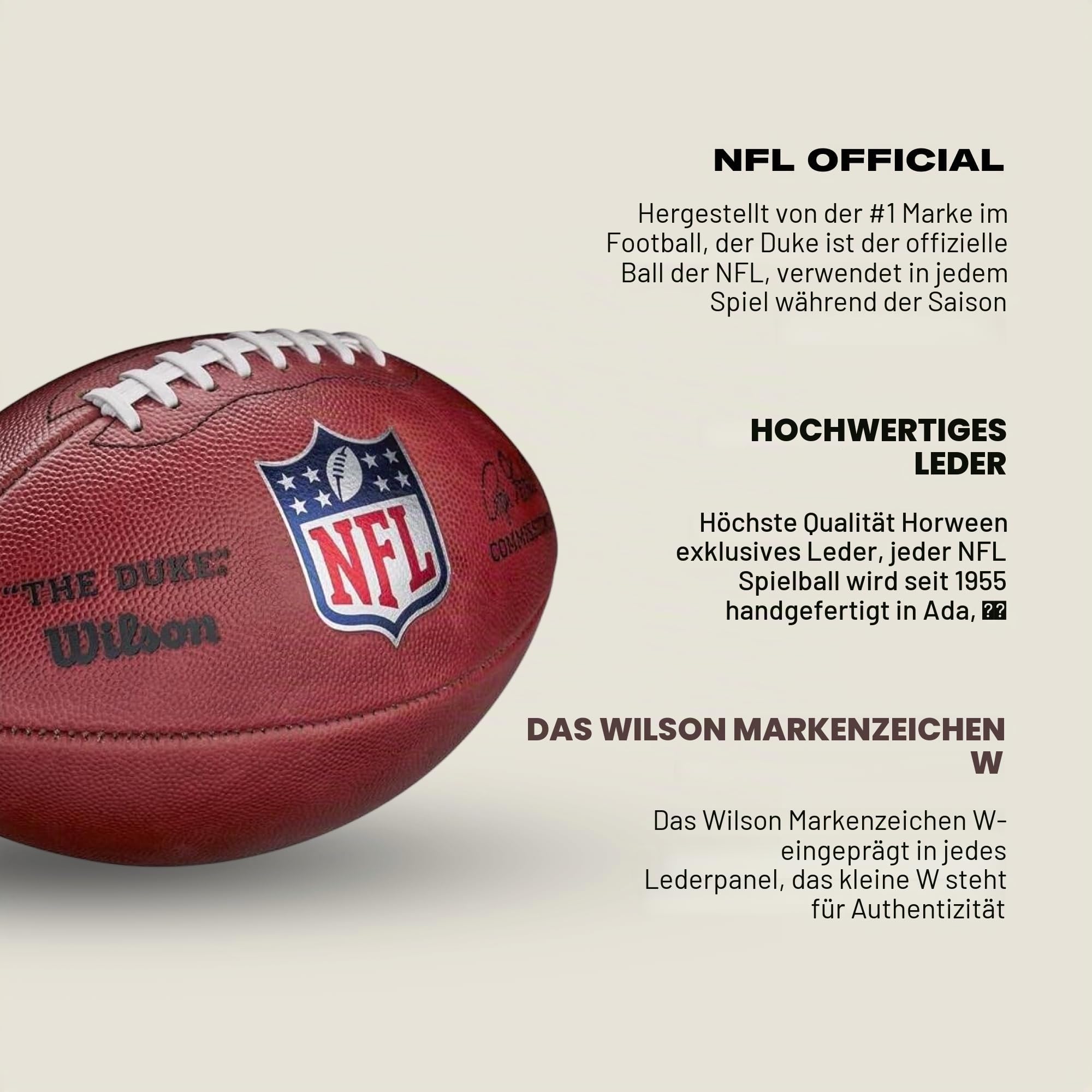Wilson "The Duke" Offizieller NFL-Spielfußball
