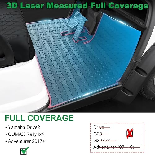 Miniatura 2 de Yamaha Drive2 - Tapete para carrito de golf, cobertura completa, repuesto para modelos de carrito de golf Yamaha Drive2 solo (2017-2023) y UMAX