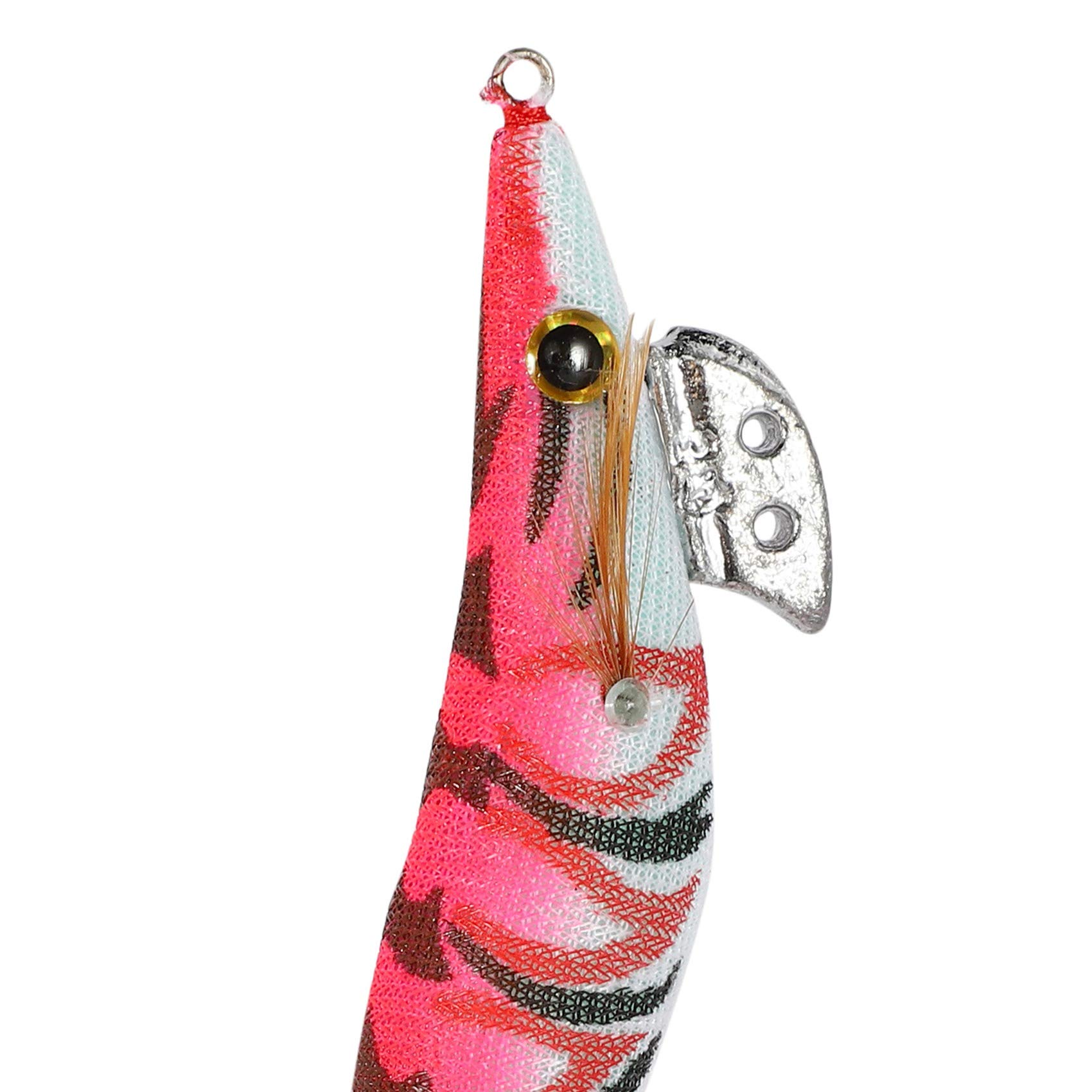 10Pcs Calamar Artificial Jigs Señuelos Cebo De De Camarones De Madera 12Cm 3.0# Pulpo Sepia Señuelos con Caja De Almacenamiento
