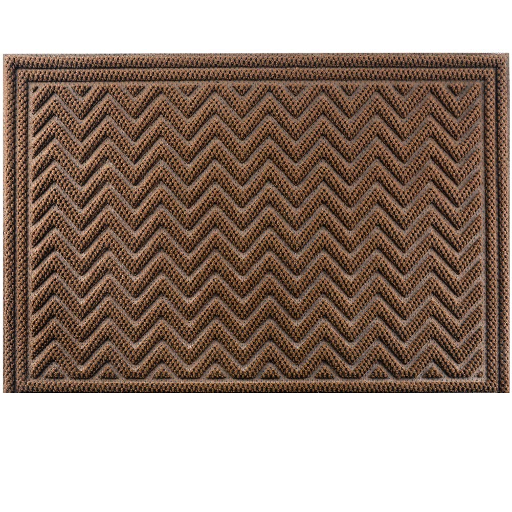 Mibao Entrance Door Mats, Winter Durable Large Outdoor Rug, Non-Slip Welcome Doormat, Rubber Low-Profile Heavy Duty Door Mat, Indoor Outdoor, for Front Door, High Traffic Areas, 36 x 60, Coffee