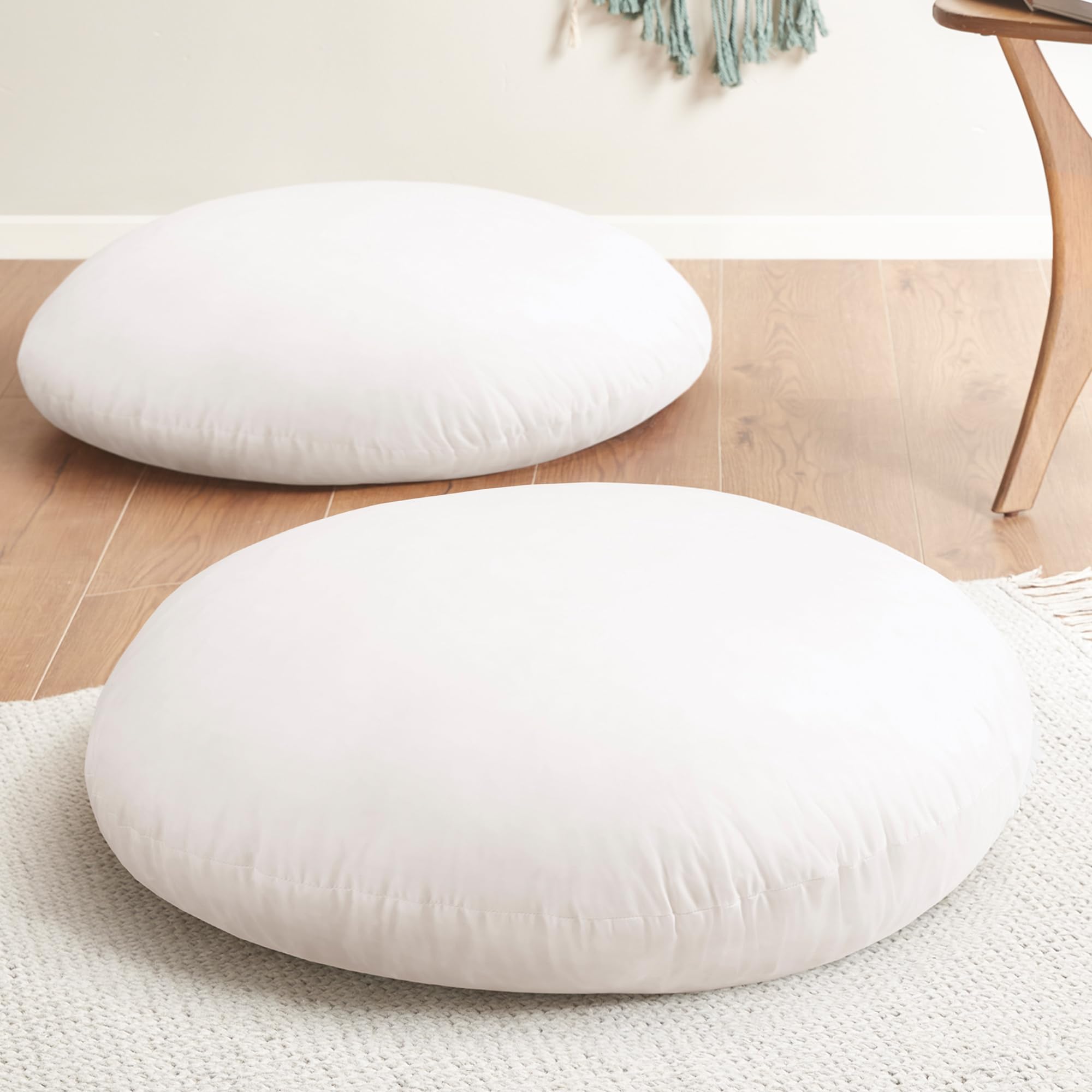 Codi Round Floor Pillow Insert 2 Sets, Large Thick