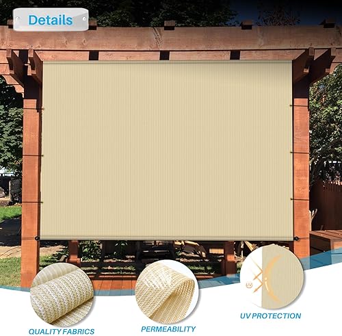 Miniatura 3 de Toldo de repuesto universal para pérgola de patio, para el exterior., Beige