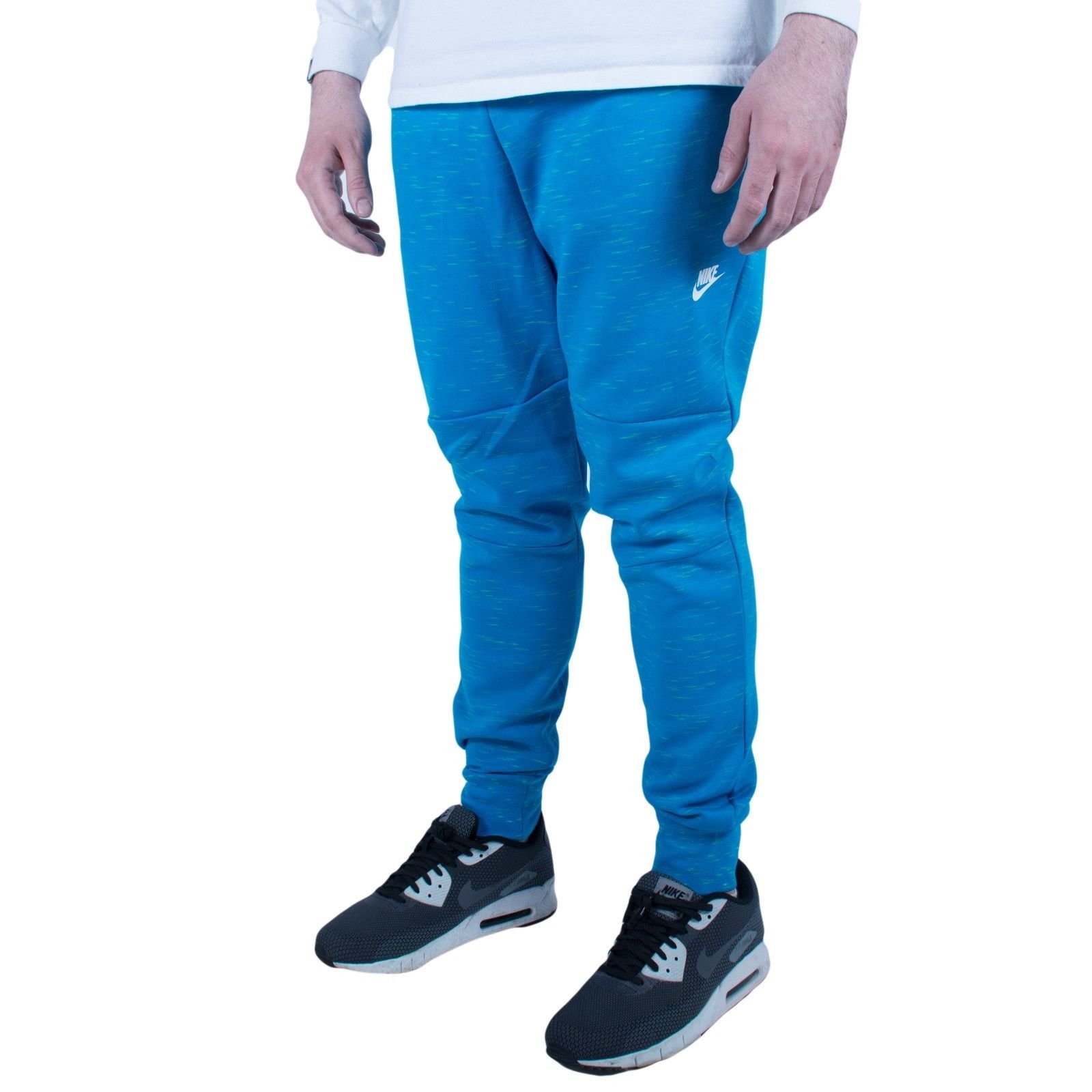 NIKE Mens Tech Fleece Pants Light Blue Lacquer Heather White 545343 452 SZ XL